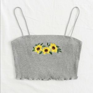 SHEIN Sunflower crop cami top